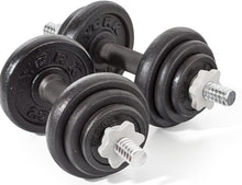 Load image into Gallery viewer, York 20kg Cast Iron Adjustable Dumbbell Set