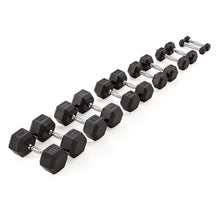 Load image into Gallery viewer, York 22.5kg Rubber Hex Dumbbell-Pair