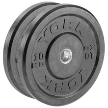 Load image into Gallery viewer, YORK Barbell Black Bumper Plates-Pairs