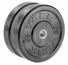 Load image into Gallery viewer, YORK Barbell Black Bumper Plates-Pairs