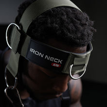 Load image into Gallery viewer, Male wearing Iron Neck Alpha Harness in the gym
