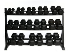Load image into Gallery viewer, Black Series Rubber Hex Dumbbells
