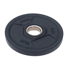Load image into Gallery viewer, Black weight plate with 'Jordan' branding on a white background
