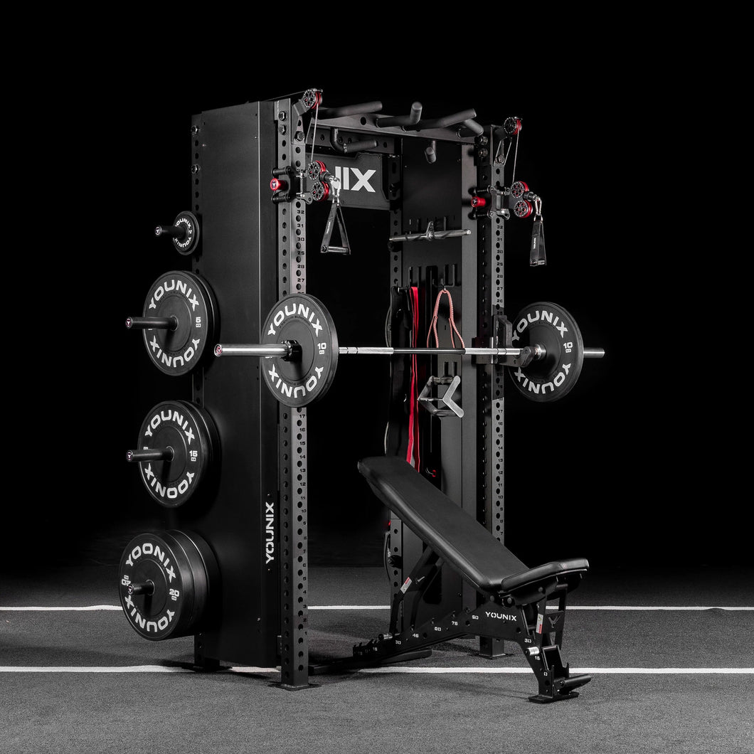 Younix® Cable Squat Rack System UK | Versatile Strength Training Rack ...
