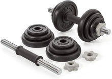 Load image into Gallery viewer, York 20kg Cast Iron Adjustable Dumbbell Set

