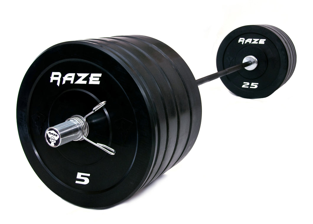 RAZE 150kg Black Series Bumper Plate Set
