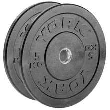 Load image into Gallery viewer, YORK Barbell Economy Black Bumper Plates-Pairs
