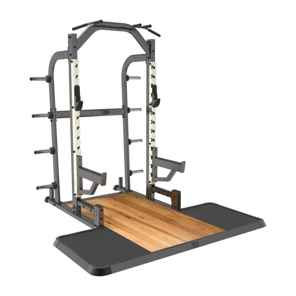 Premium Half Rack and Integrated Lifting Platform The Gym Company