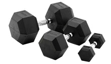Load image into Gallery viewer, York 22.5kg Rubber Hex Dumbbell-Pair
