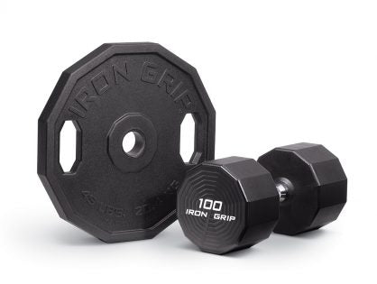 IRON GRIP URETHANE DUMBBELLS Straight Handles The Gym Company